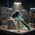 Detailed view of the rubber mallet head designed for effective surface protection.