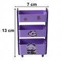 Size graphic showing the compact dimensions of the trolley.