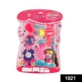 Multicolour pretend makeup vanity toy suitcase, perfect for young girls.