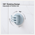 Detailed view of the punch-free adhesive wall hook showing its three foldable arms.