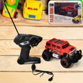 Side view of the Mist Spray Race Car Toy demonstrating its powerful 4WD climbing ability.