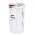 Lifestyle shot of the Organivo 4 section kitchen storage jar on a kitchen counter, ready for daily use.