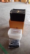Vertical view of 6-layer plastic storage cabinet ideal for space-saving organization
