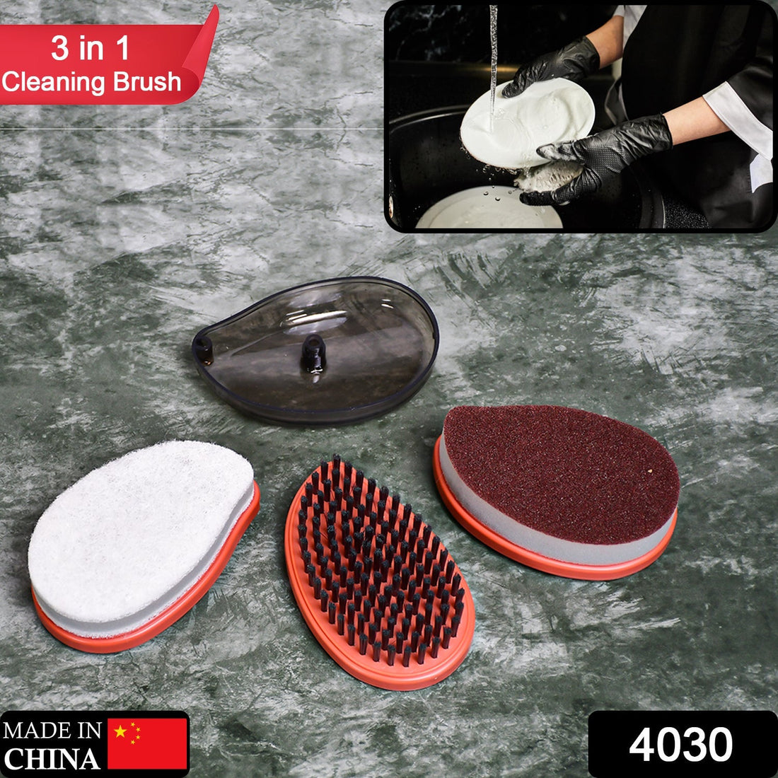 Wet and Dry Cleaning Brush set in multiple colors, ready for household tasks.
