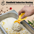 Single plastic ice cream scoop spoon, demonstrating its sturdy build.