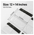 Single FERVENT tamper proof courier bag, 12x14 inches, unfolded to show its size.