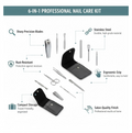Sharp stainless steel nail scissors, part of the complete Nail Care Kit.