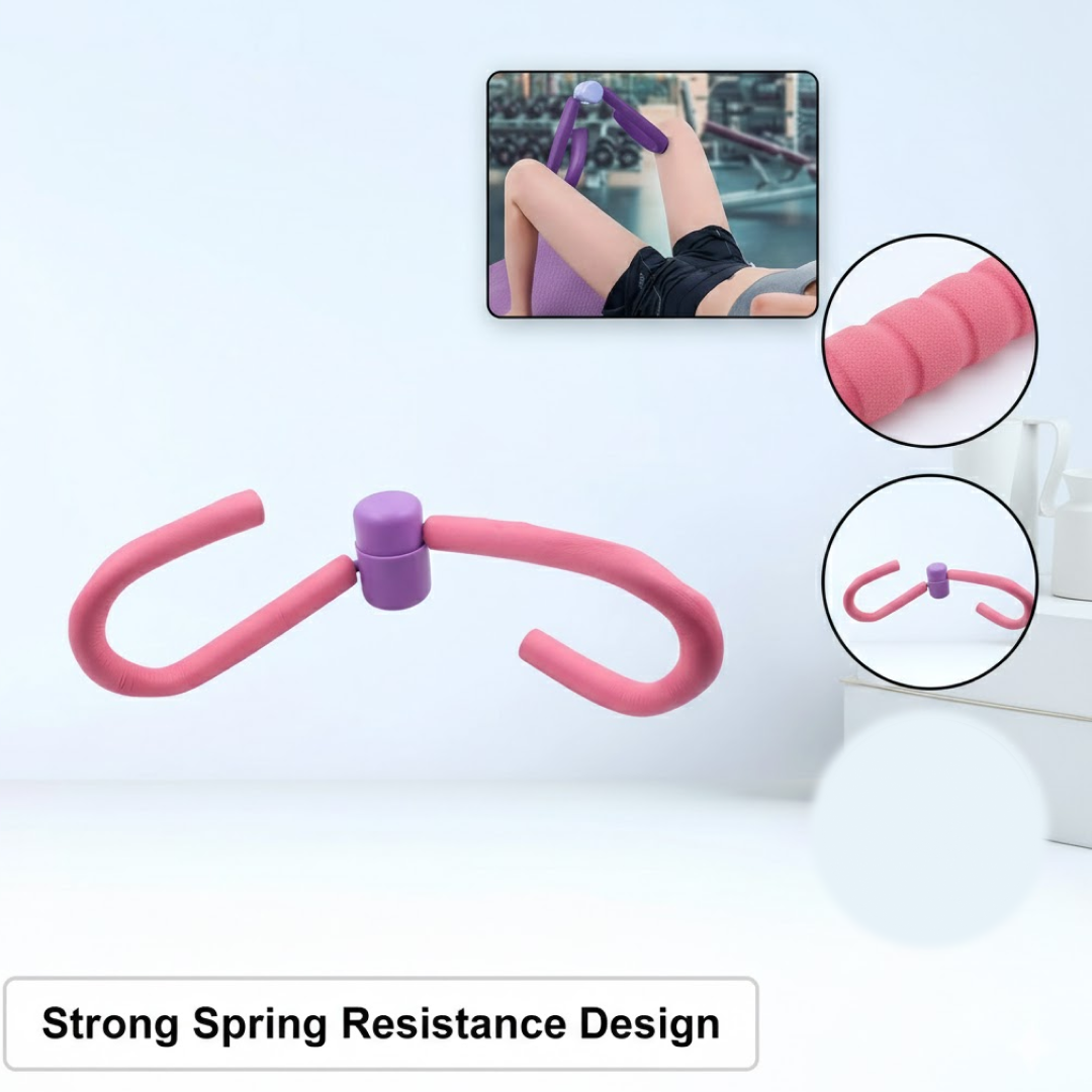 Front view of the FitFuzion Thigh Toner with comfortable foam padding.