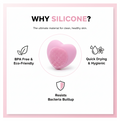 Close-up of soft silicone bristles on the facial cleansing brush.