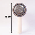 Dimensions of fabric shaver showing 15cm length