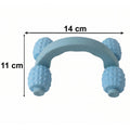 Size guide showing dimensions of the 4 roller massager.