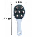 Size guide demonstrating compact roller ball massager dimensions.