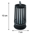 Close up showing the compact dimensions of the mosquito killer lamp.