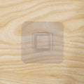 Snap-on wall hook base with clear design