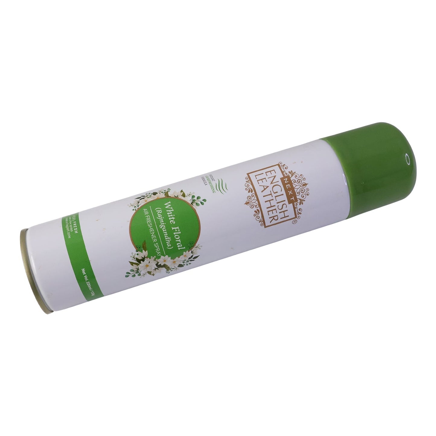 White floral air freshener can for home and office