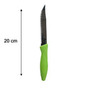 Dimensions of the stainless steel knife and peeler set