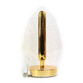 Modern LED crystal table lamp with leaf pattern perfect for bedroom or living room light
