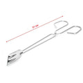 Side view of the sturdy 31cm BBQ tongs, highlighting their robust construction.