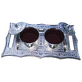 Open Mukhwas Dani Tray, revealing its two distinct compartments for dry fruits and snacks.