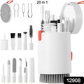 Close-up of the AirPods cleaning pen and various brushes from the electronics cleaning kit.