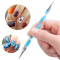 Aesthetic arrangement of nail art pens for showcasing.