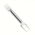Detailed view of watermelon cutter and serving fork