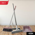 Plastic kitchen wiper from the cleaning tool set, effectively cleaning a kitchen counter