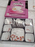 The Hector plastic dinner set, emphasizing its easy-to-clean and maintain features.