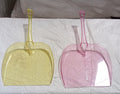 Space-saving unbreakable plastic dustpan suitable for various surfaces