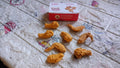 A group of chicken erasers in various poses, suggesting movement and fun, perfect for kids' playtime.