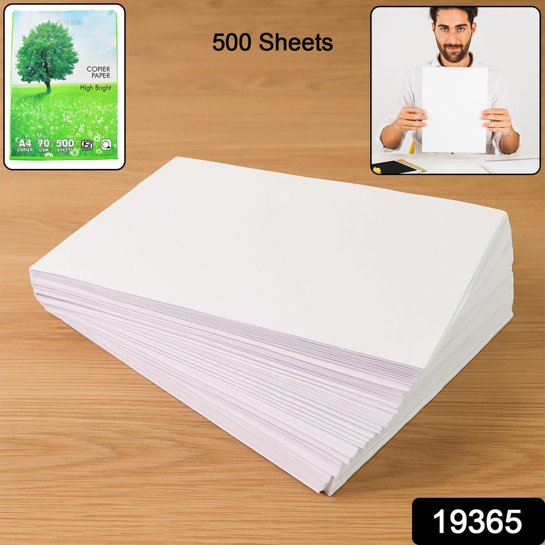 Pack of A4 High Bright Copier Paper 500 sheets for vibrant printing