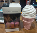Ice cream cone shaped humidifier misting air with LED nightlight on
