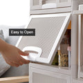 Multipurpose storage cabinet in a living space, neatly organizing various items in its drawers.