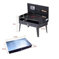 Briefcase BBQ grill with its sturdy handle, demonstrating easy portability.