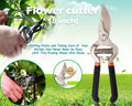 Ergonomic 8-inch pruning scissors with comfortable grip.