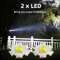 Portable Mini LED Flashlight held in hand, demonstrating its ergonomic grip and compact size.