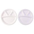 Durable disposable serving plate with four separate food compartments