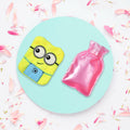 Close-up of the Minions hot water bag's secure screw cap.