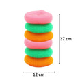 Round nylon cleaning pads demonstrating their flexible and effective scrubbing texture.