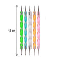 Complete 5-piece nail art pen set displayed together.