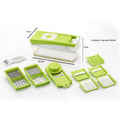14-in-1 quick dicer by House of Sensation, illustrating ease of use for chopping vegetables.