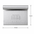 Multipurpose steel scraper for dough, icing and cleaning
