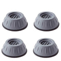 Washing machine securely placed on the durable anti-walk pads, highlighting floor protection.