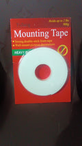 Packaged medium strong double sided foam mounting tape ready for use.