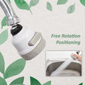 Close-up view of the 3-mode water saving faucet nozzle, highlighting its durable construction.