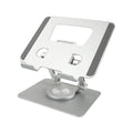 Laptop placed securely on the Phonixio adjustable stand, improving desk ergonomics.