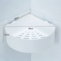 Durable plastic corner caddy for drill-free home organization.