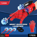 Close-up shows several red suction cup projectiles for the Web Shooter Toy.