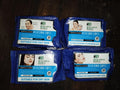 Side view of Beautiful Basics face wipes packaging, detailing key benefits.