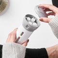 Overhead view of the refillable travel bottles set, highlighting its portability.